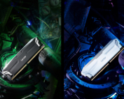 Die neuen Lexar® ARES RGB DDR4 Arbeitsspeicher in Schwarz und Weiß